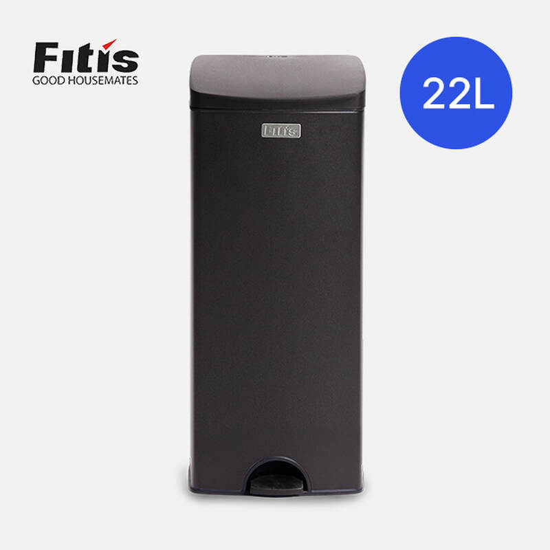 Th&ugrave;ng R&aacute;c inox Fitis Premium 22L - Vu&ocirc;ng đạp cao - 3 M&agrave;u (Inox mờ, Trắng, Đen) - SPL1-901, SPL1-904, SPL1-903 image number null